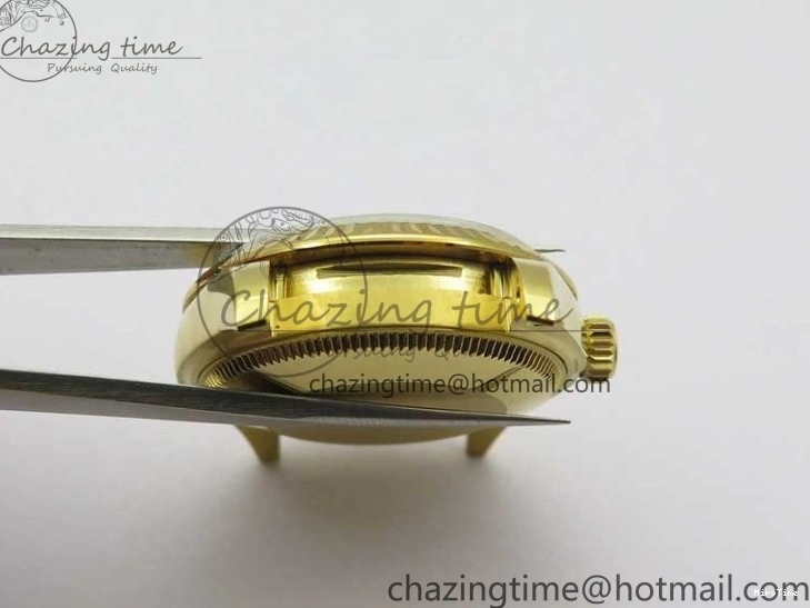 MiroTime 0305 Versatile Daydate 278288 31mm YG EWF Best Edition Green Malachite Dial Crystal Markers on YG President Bracelet ETA 2606